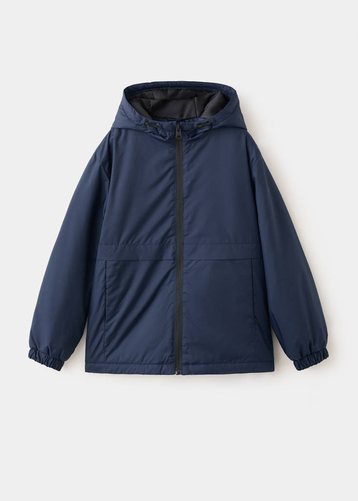 Hood puffer coat — Dark Navy