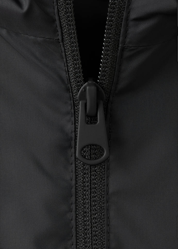Hood puffer coat — Black