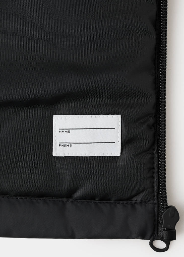 Hood puffer coat — Black