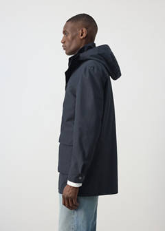 Water-repellent hooded parka — Night Blue 5