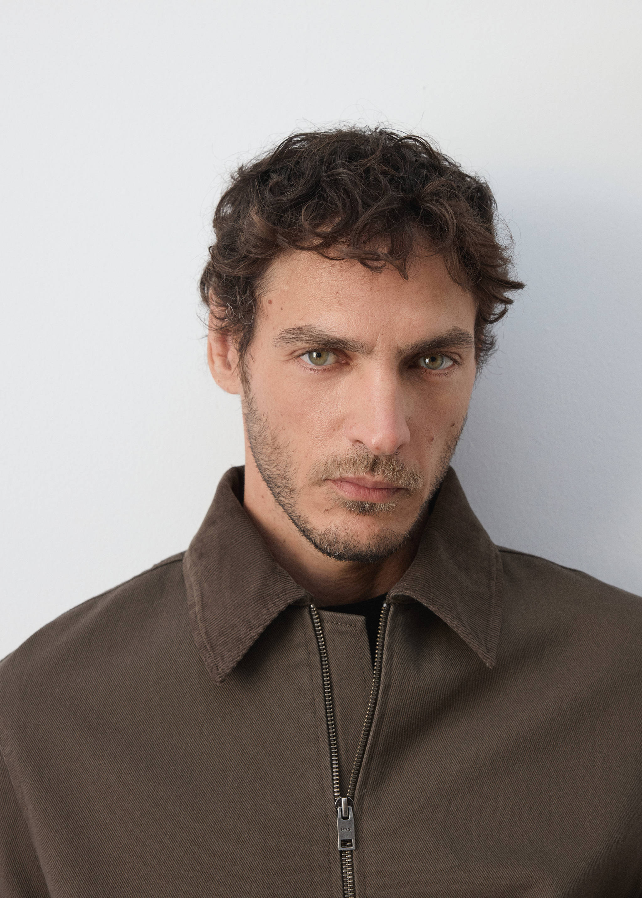 Corduroy collar denim jacket - Details of the article 1