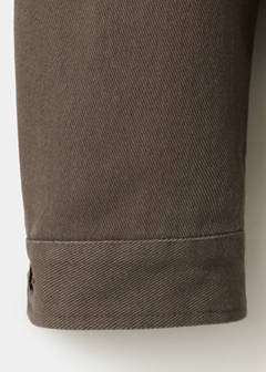 Corduroy collar denim jacket — Brown 9