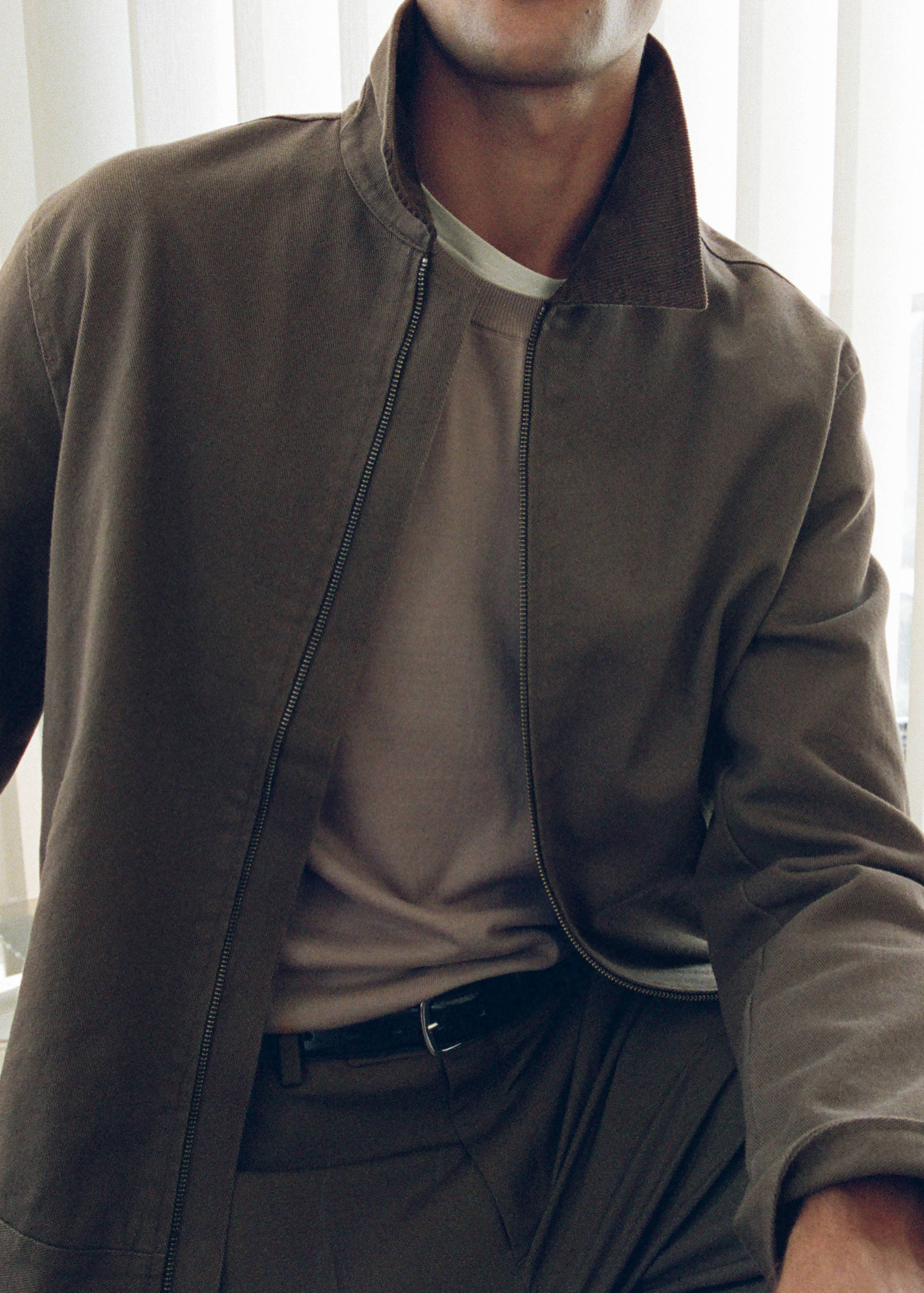 Corduroy collar denim jacket - Details of the article 5