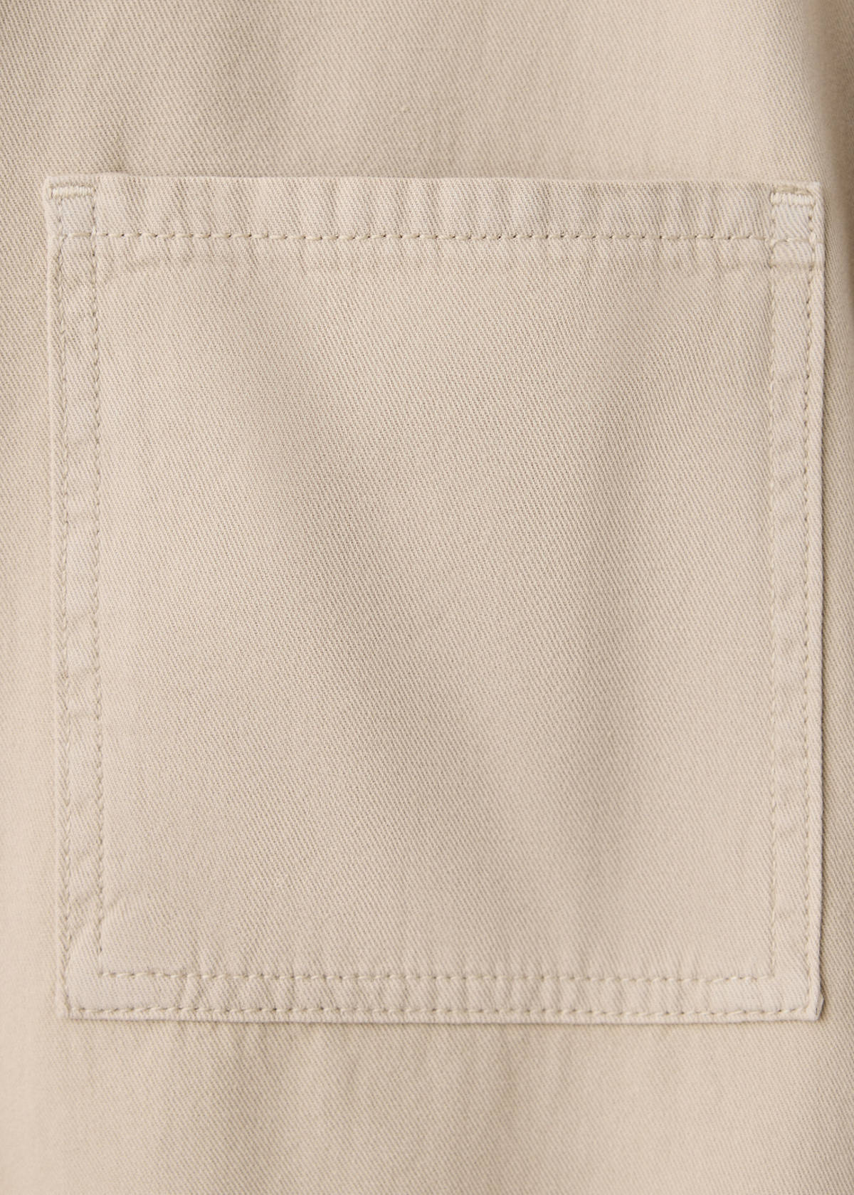 Denim overshirt pockets — Beige