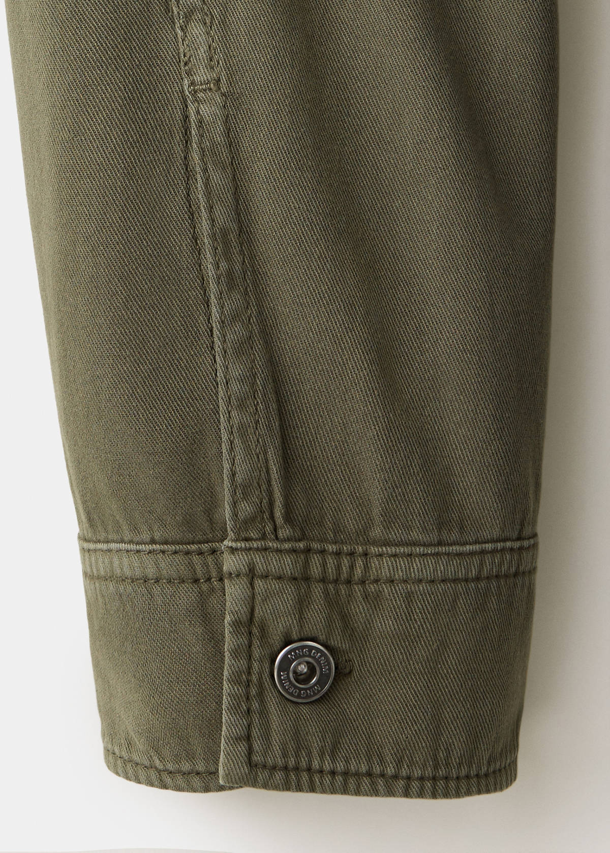 Denim overshirt pockets — Khaki
