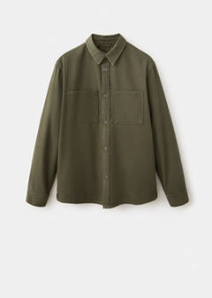 Denim overshirt pockets — Khaki 6