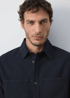 Denim overshirt pockets — Navy 4