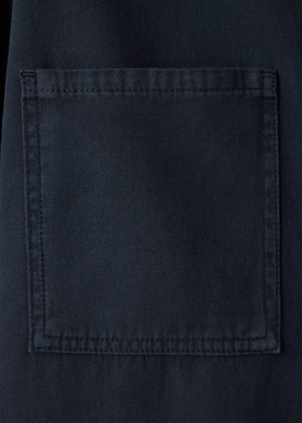 Denim overshirt pockets — Navy