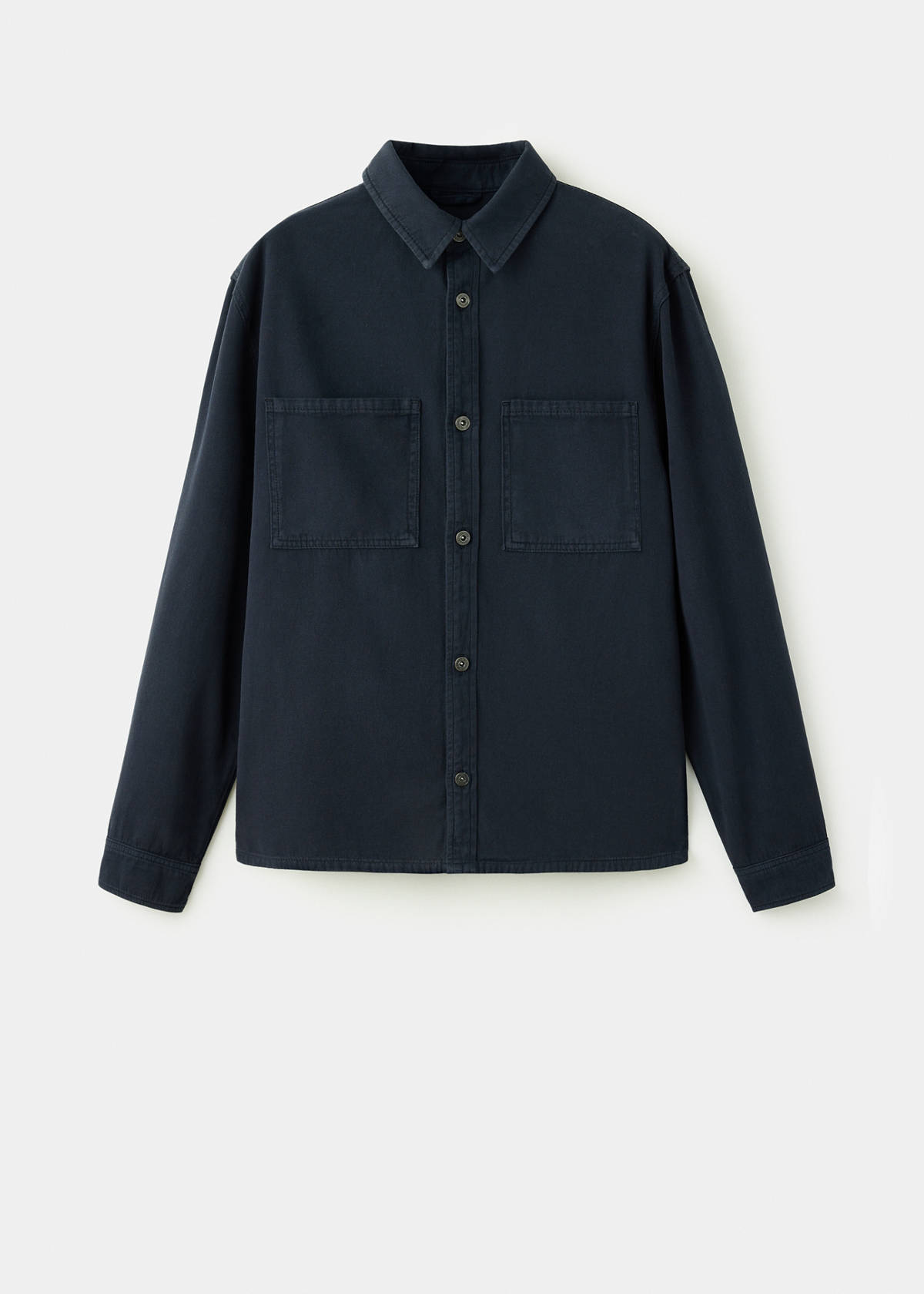 Denim overshirt pockets — Navy