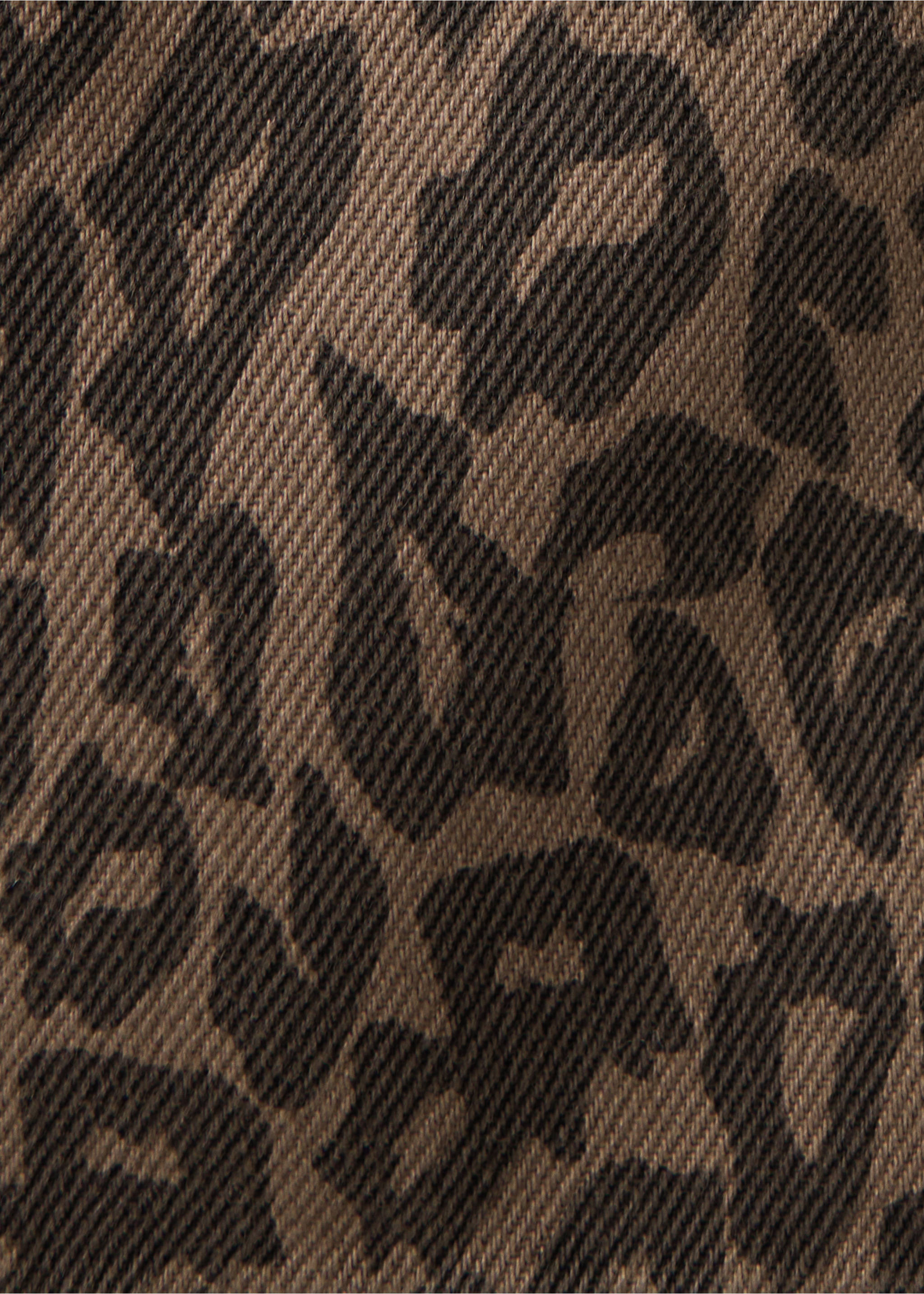 Leopard print denim skirt - Details of the article 0, Brown. Ref: 37084408-00.