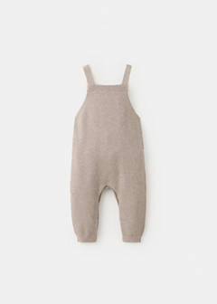 Long knitted dungarees — Medium Brown 3