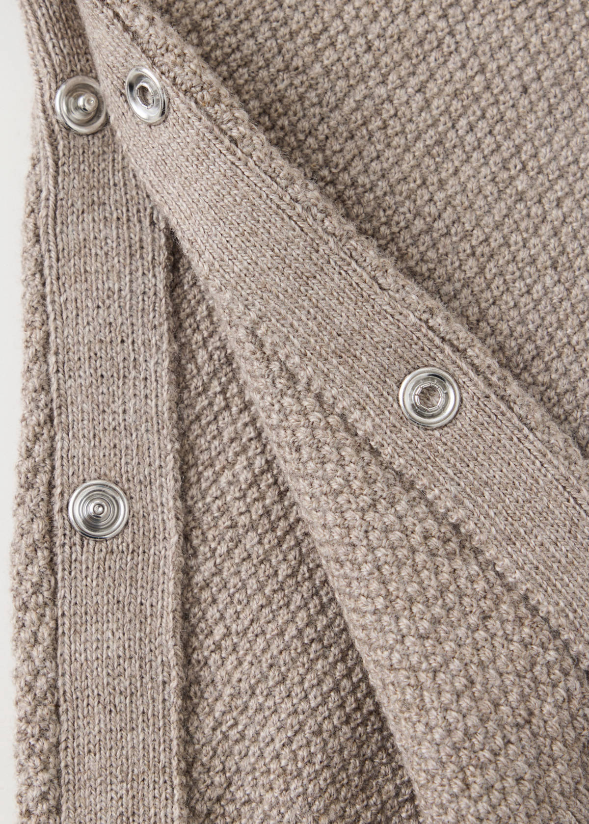 Long knitted dungarees — Medium Brown
