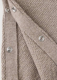 Long knitted dungarees — Medium Brown 4