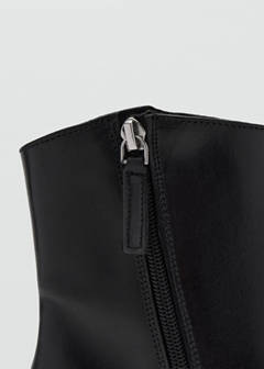 Distressed leather ankle boot — Black 5