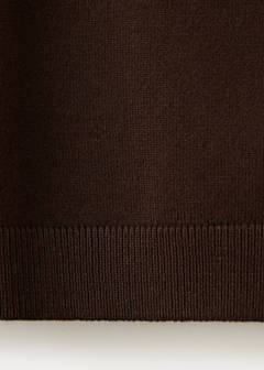 V-neck knit top — Chocolate 10