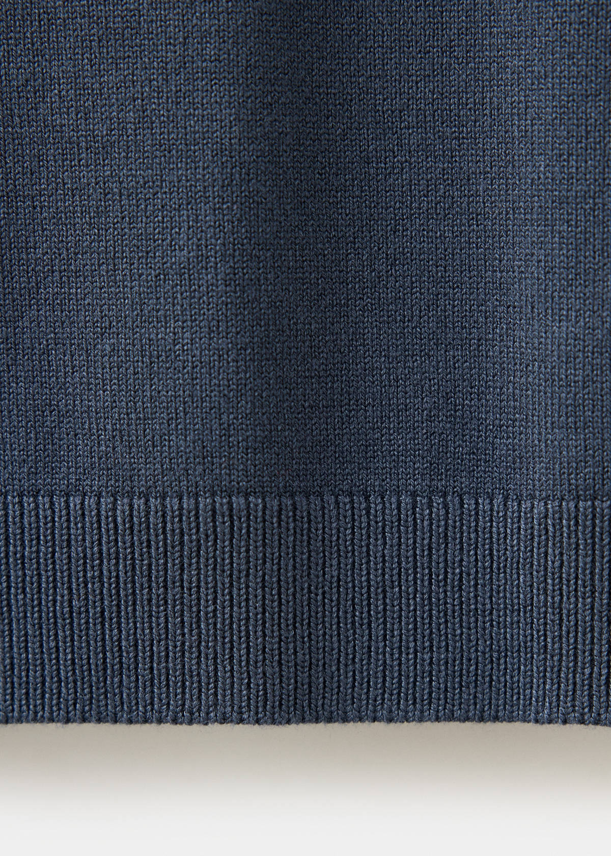 V-neck knit top — Medium Grey