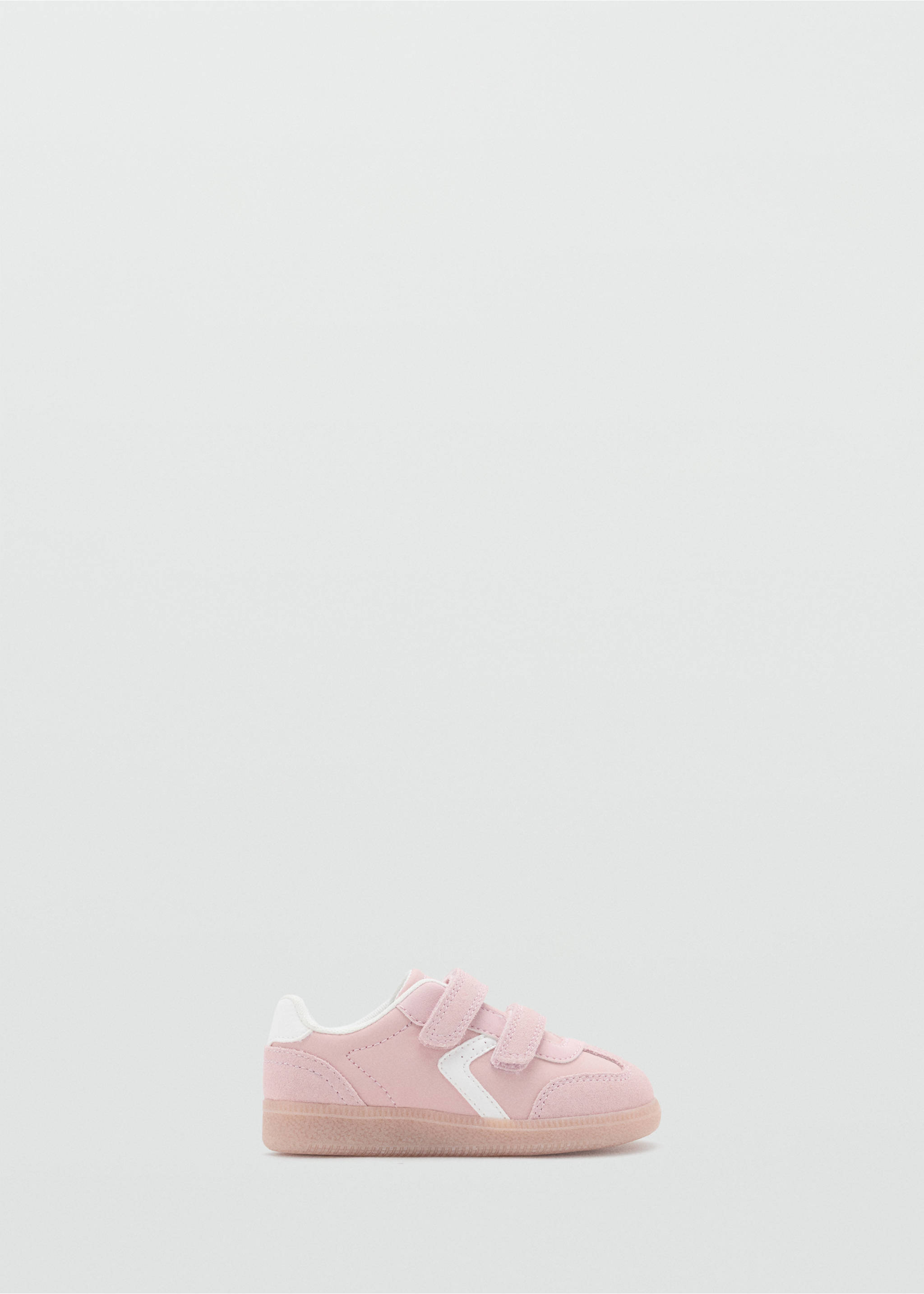 Velcro trainers with leather details - Article without model, Pastel Pink. Ref: 37084415-00.