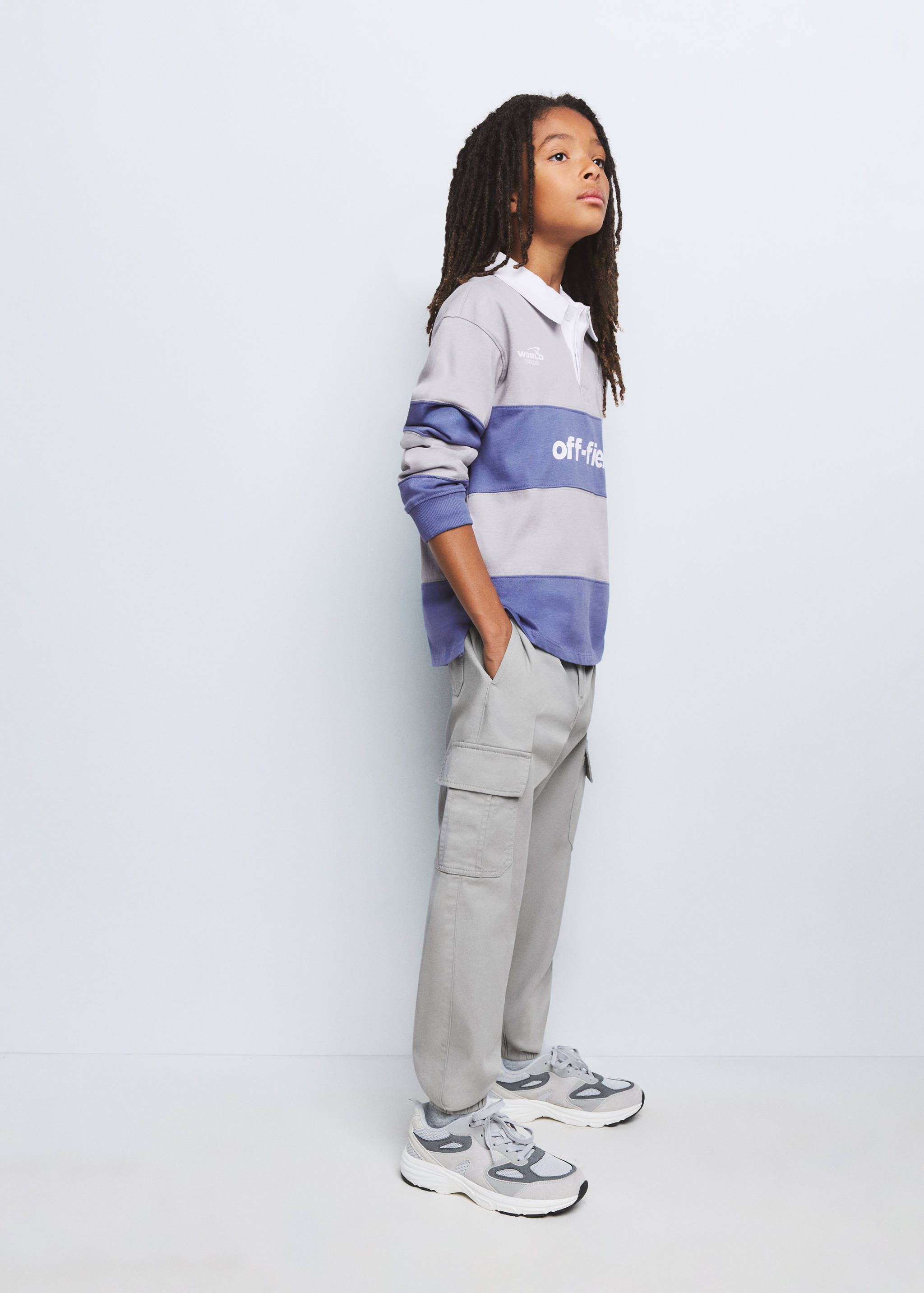 Cargo broek 100% katoen - Middenvlak