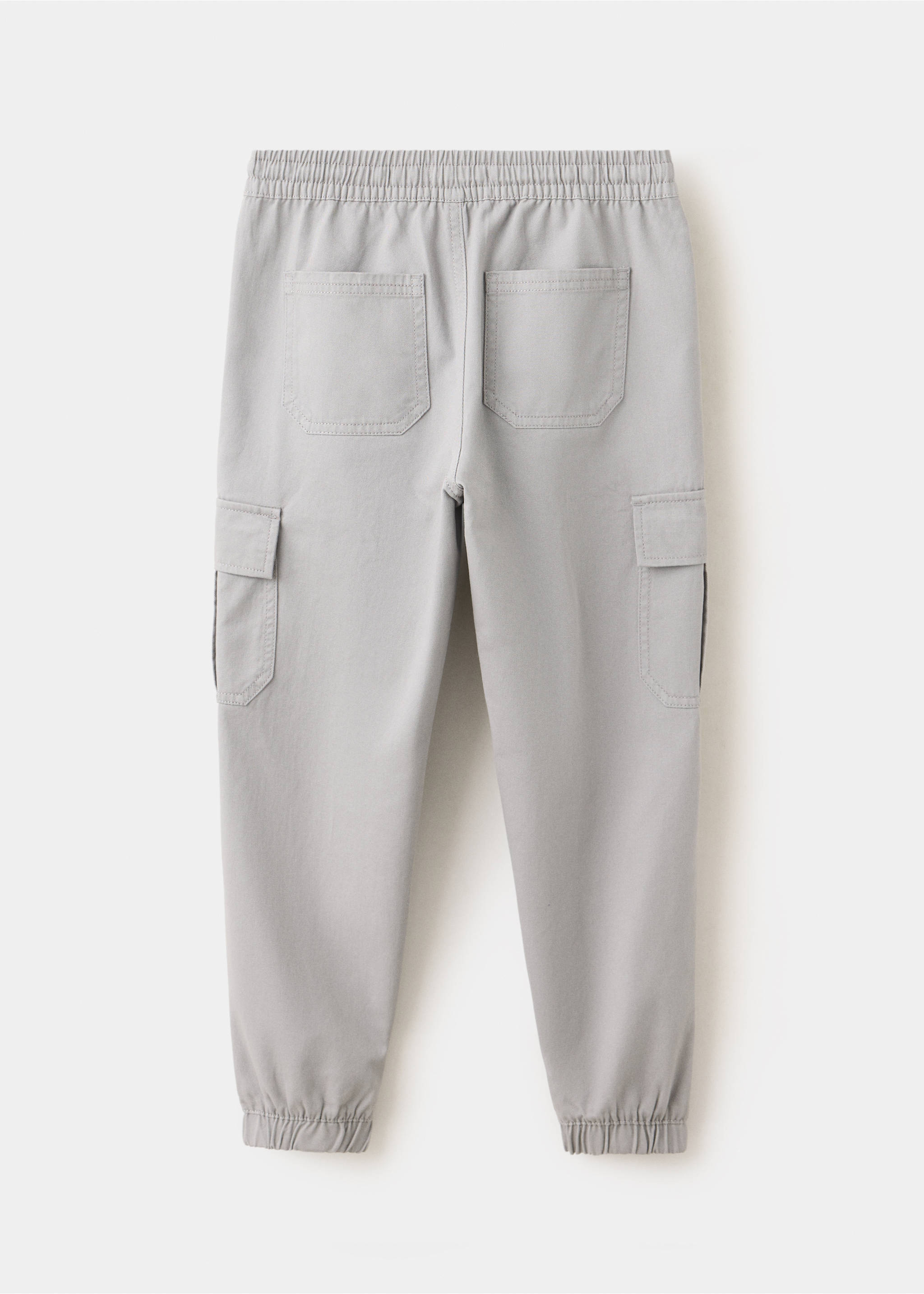 Pantalon cargo 100 % coton - Verso de l’article, Gris. Ref: 37084416-00.