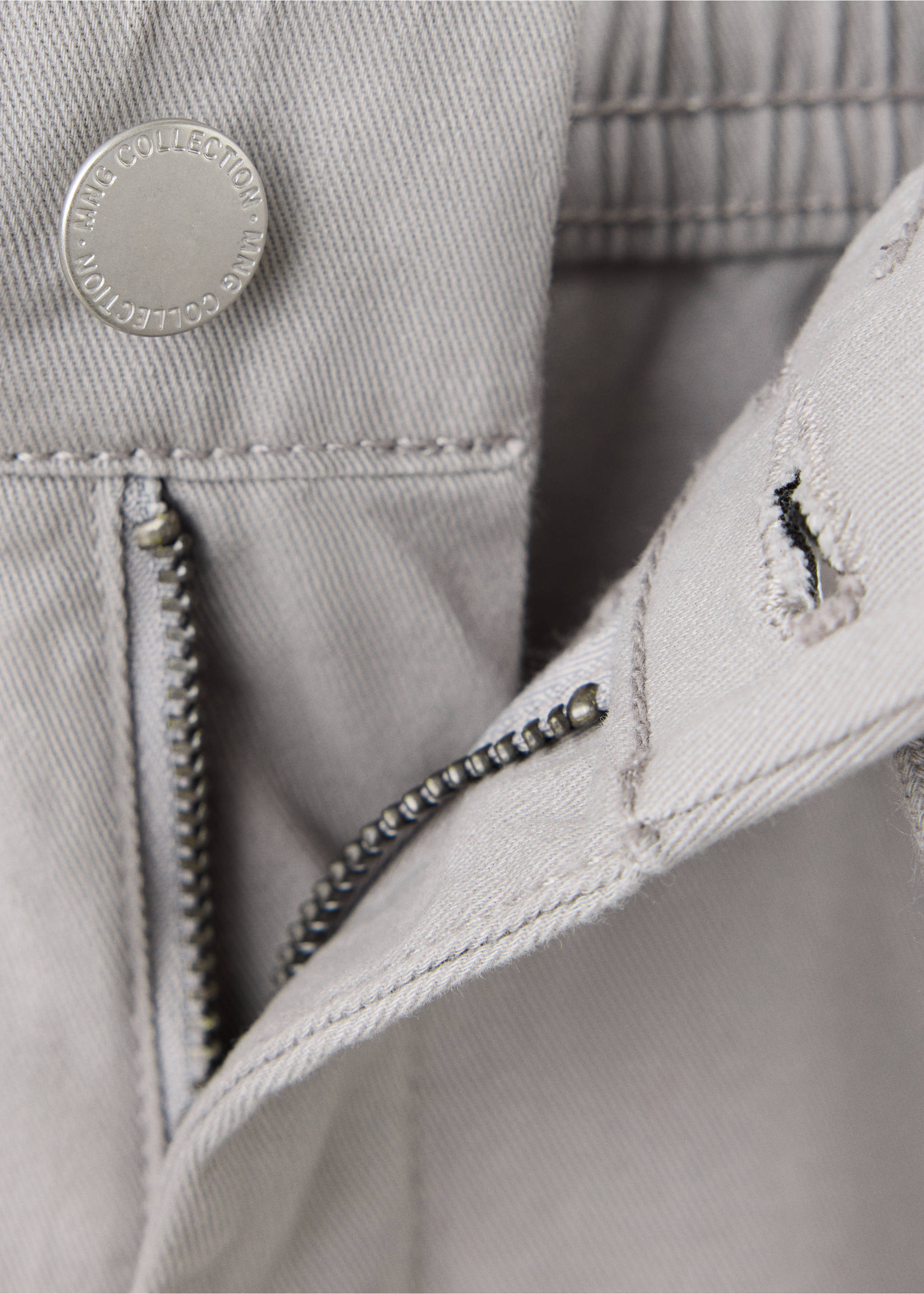 Pantalon cargo 100 % coton - Détail de l'article 8, Gris. Ref: 37084416-00.