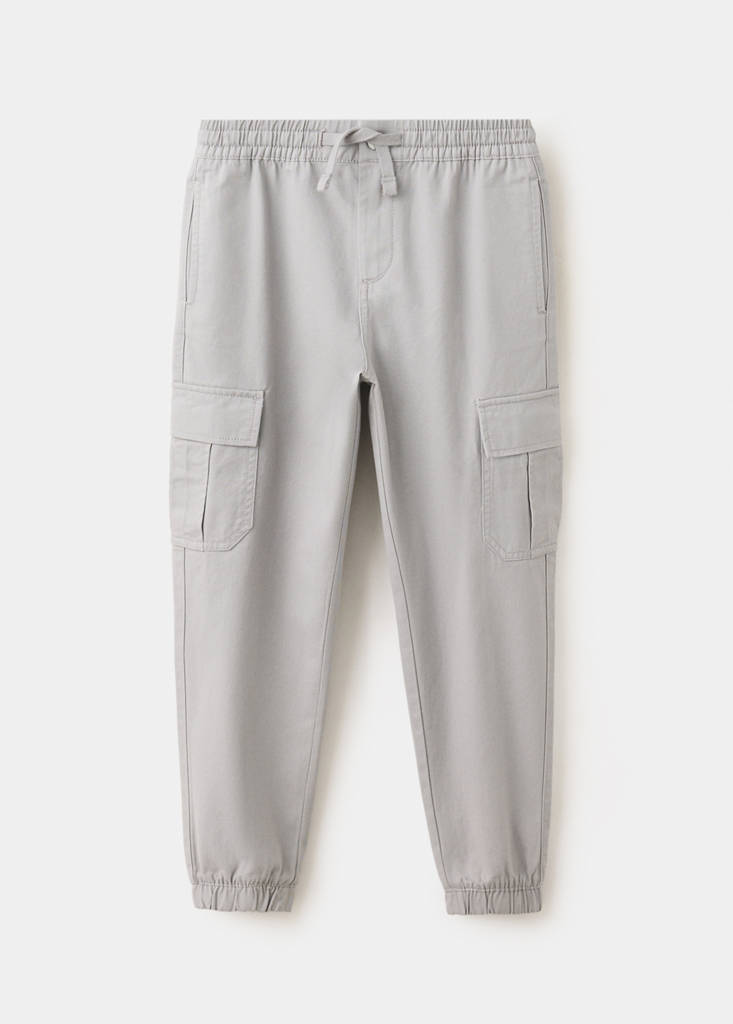 Spodnie cargo 100% bawełna szary - Dzieci - 11 - MANGO KIDS