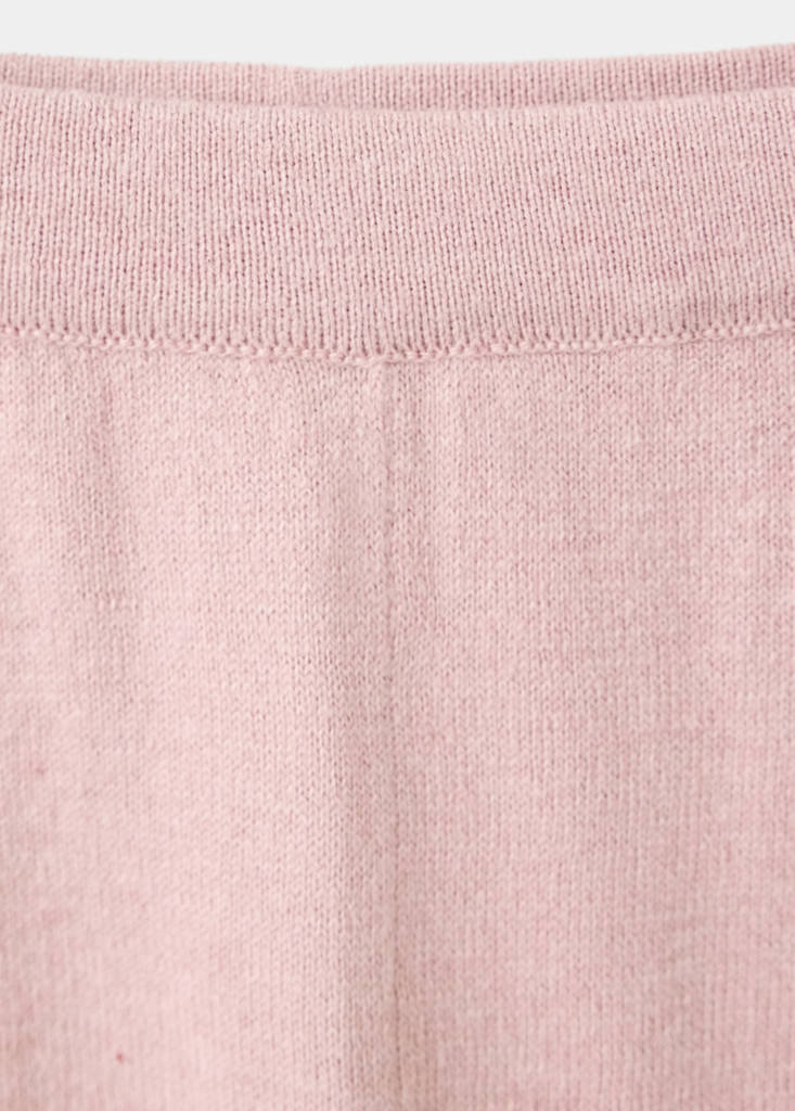 Fine-knit straight-fit trousers — Pink