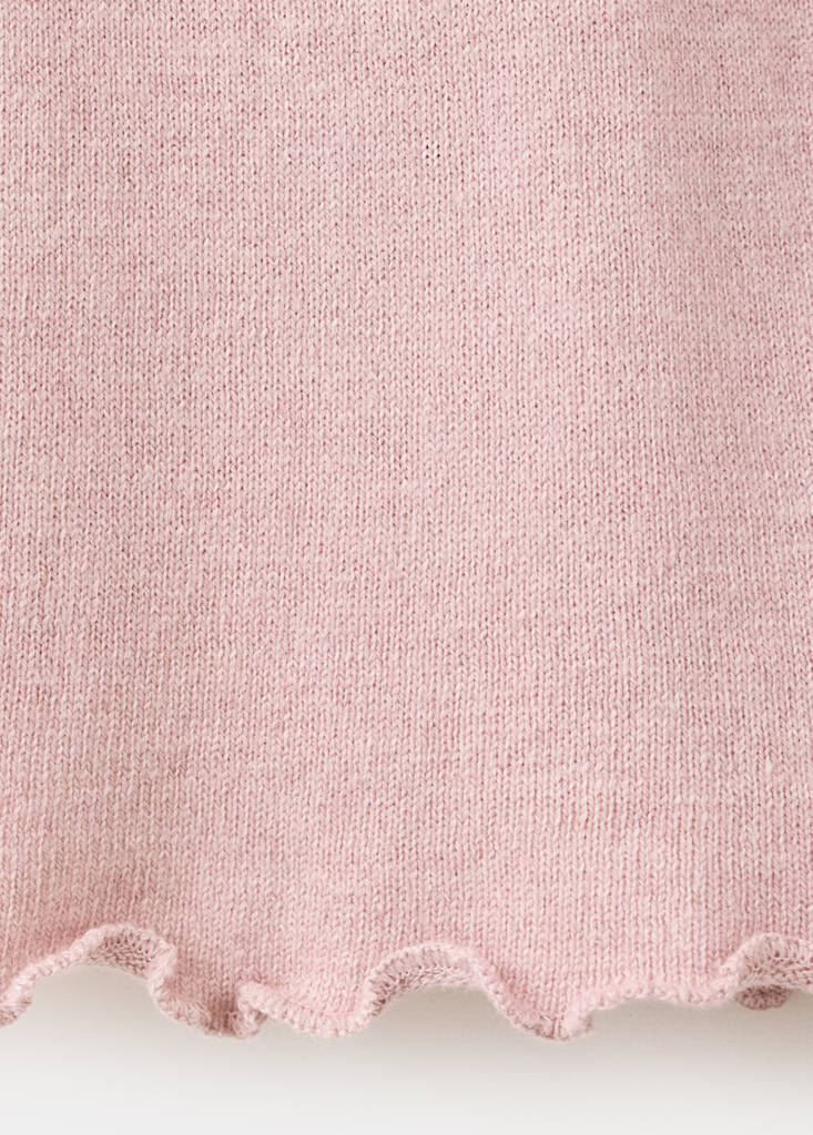 Fine-knit straight-fit trousers — Pink
