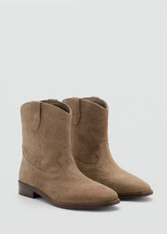 Suede leather ankle boots — Sand 2