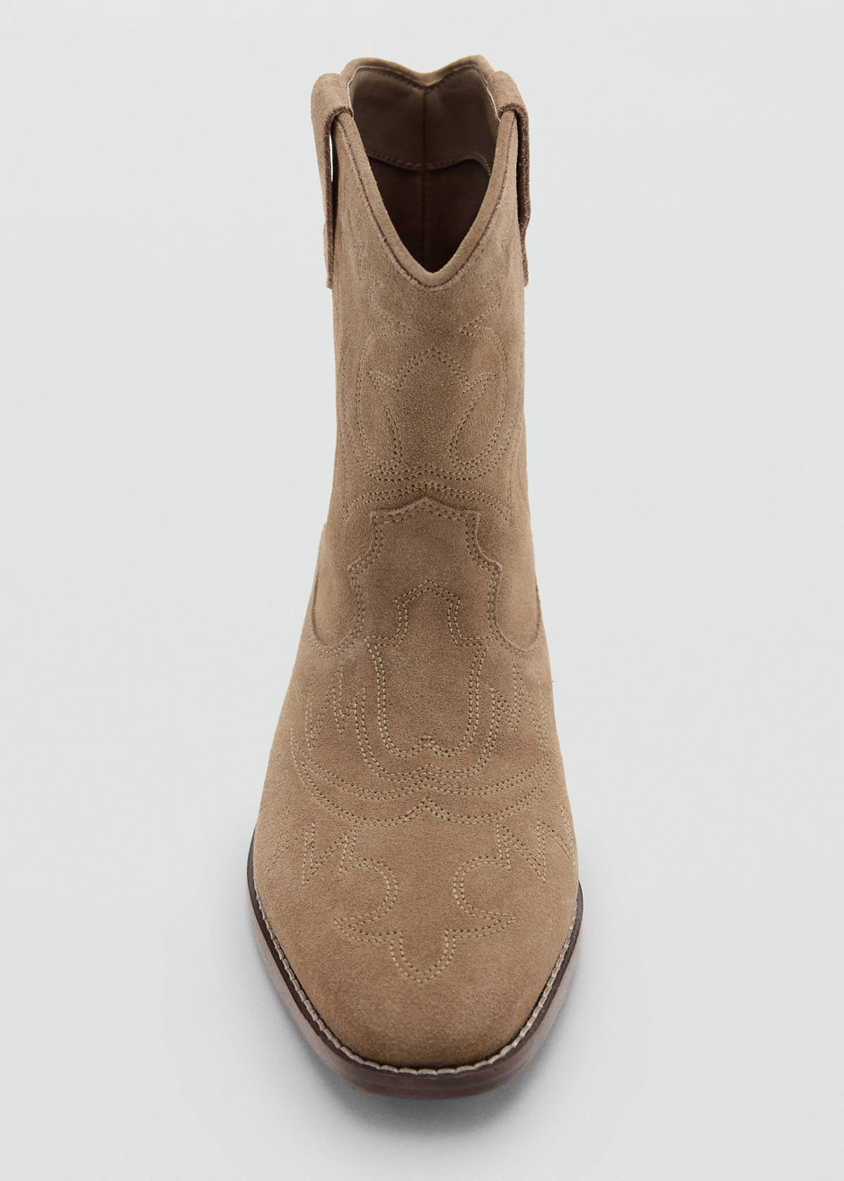 Suede leather ankle boots — Sand