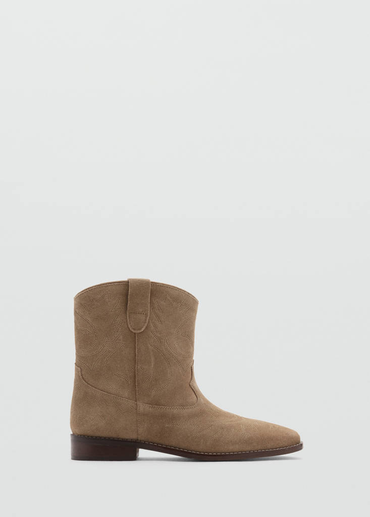 Suede leather ankle boots — Sand