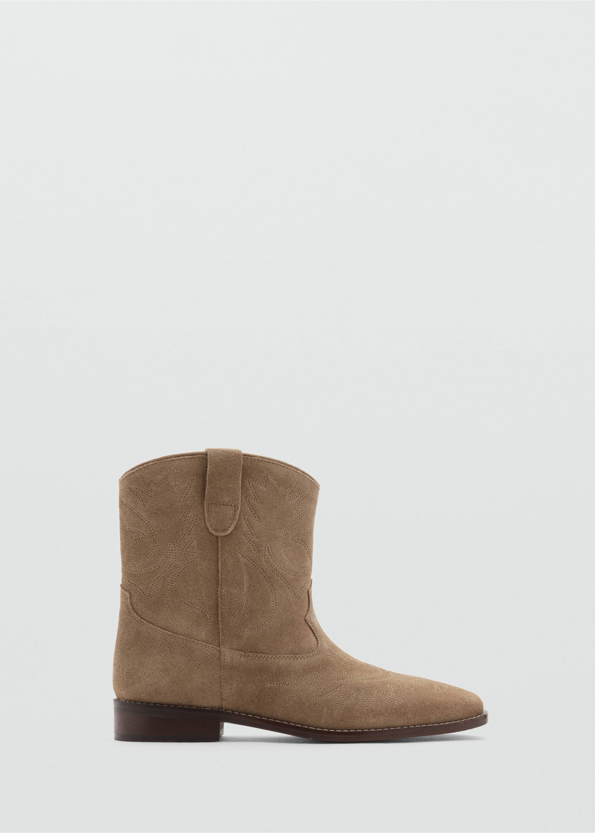 Suede leather ankle boots - Article without model, Sand. Ref: 37084418-00.