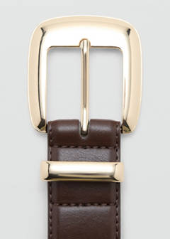 Square buckle belt — Chocolate 3