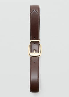Square buckle belt — Chocolate 4