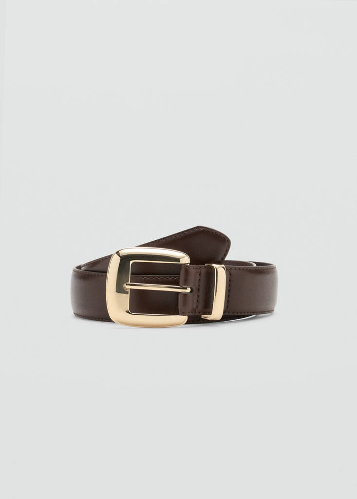 Square buckle belt — Chocolate