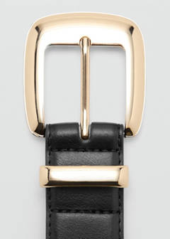 Square buckle belt — Black 3