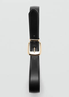 Square buckle belt — Black 4