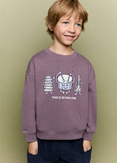 Relaxed fit printed sweatshirt — Purple 1