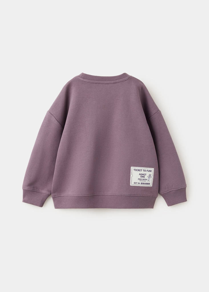 Relaxed fit printed sweatshirt — Purple