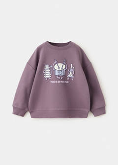 Relaxed fit printed sweatshirt — Purple 3