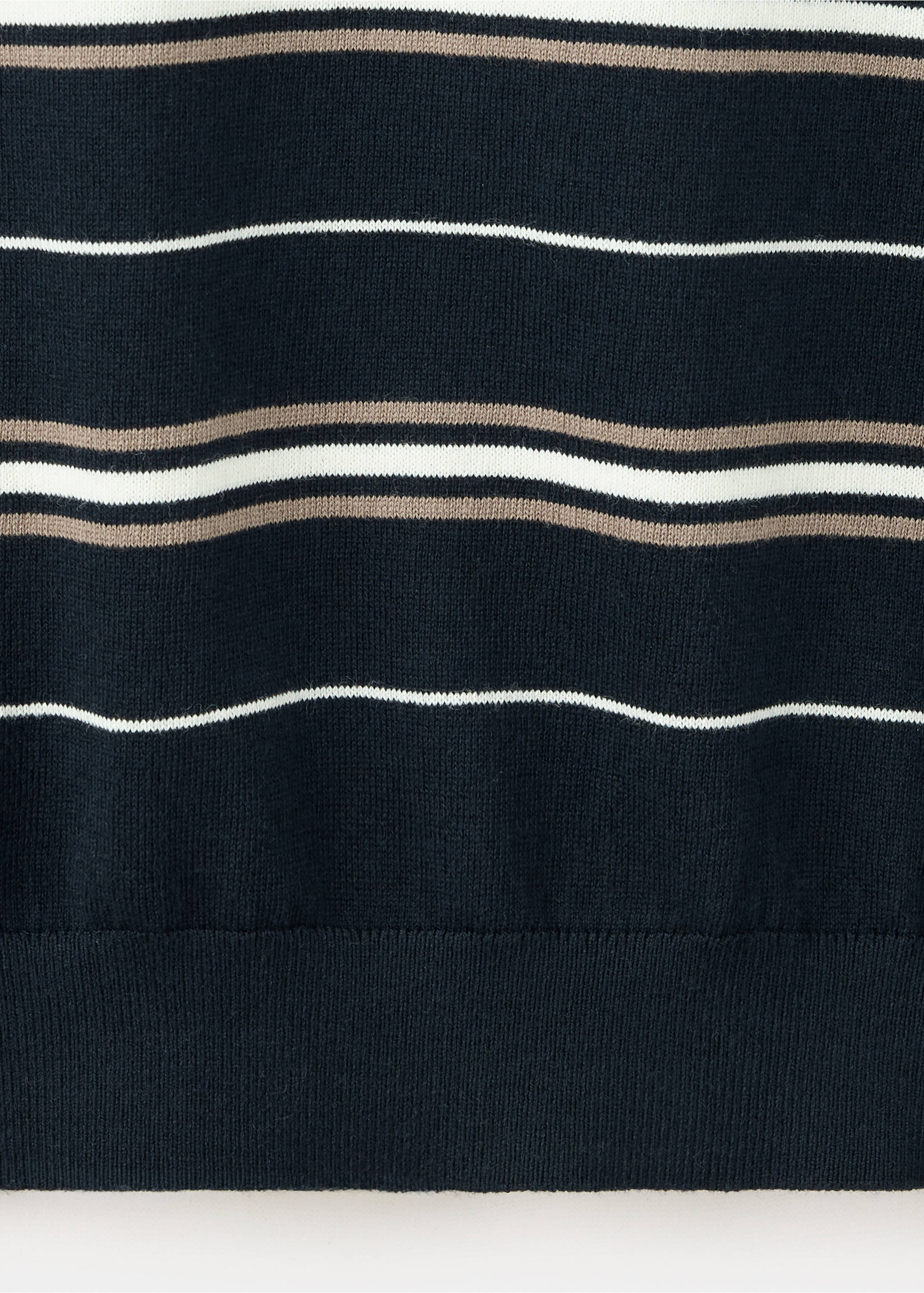 100% cotton striped polo shirt - Details of the article 0, Navy. Ref: 37084422-00.