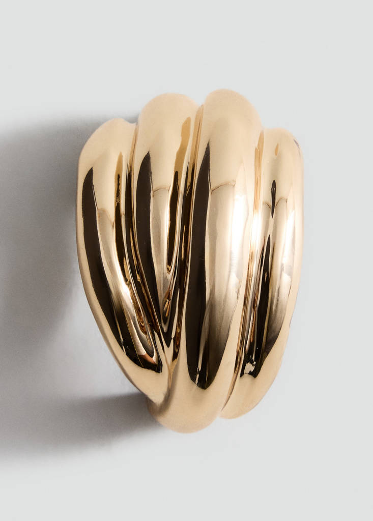 Hair bobble with metal detail — Gold