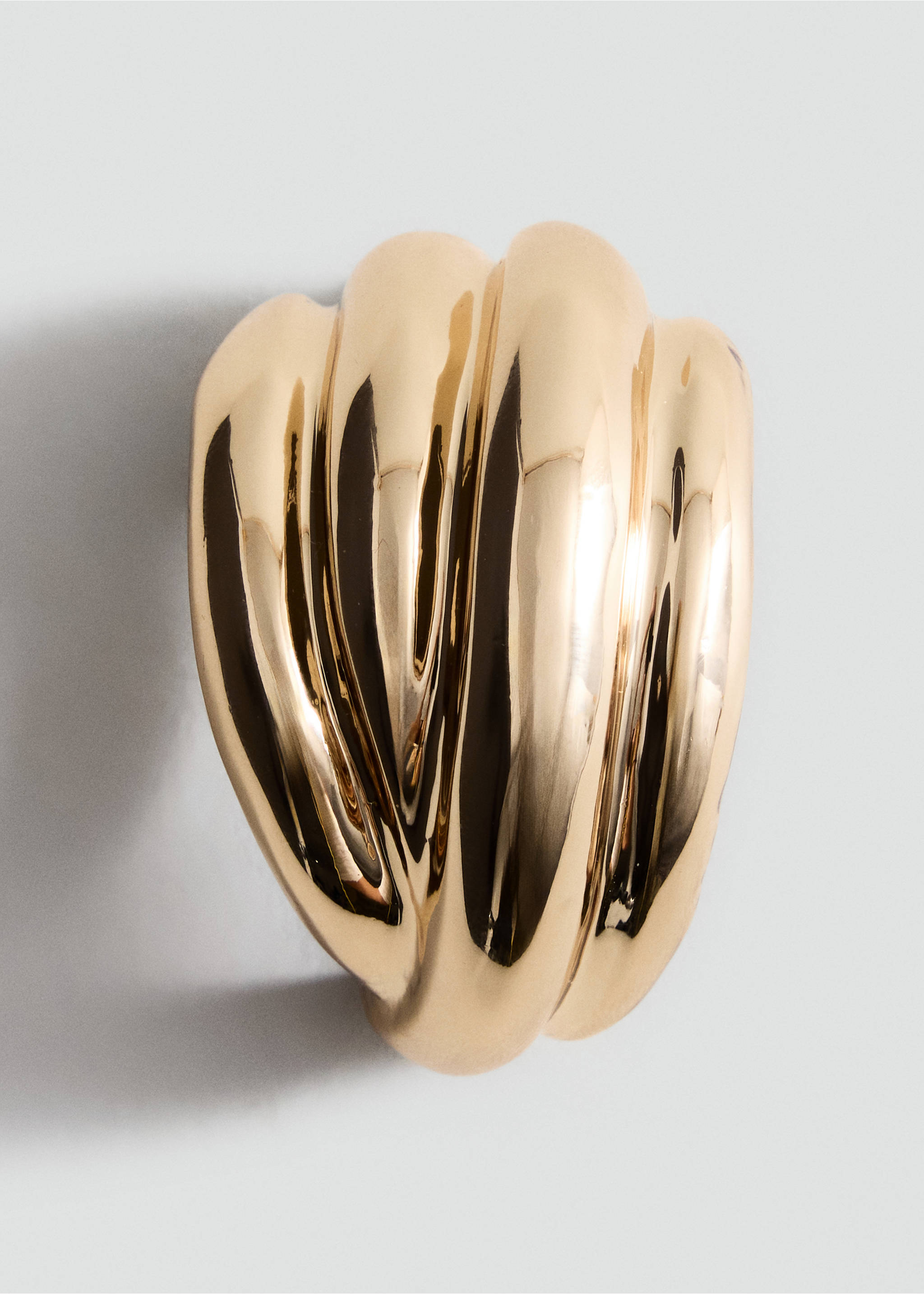 Hair bobble with metal detail - Details of the article 1, Gold. Ref: 37084423-00.