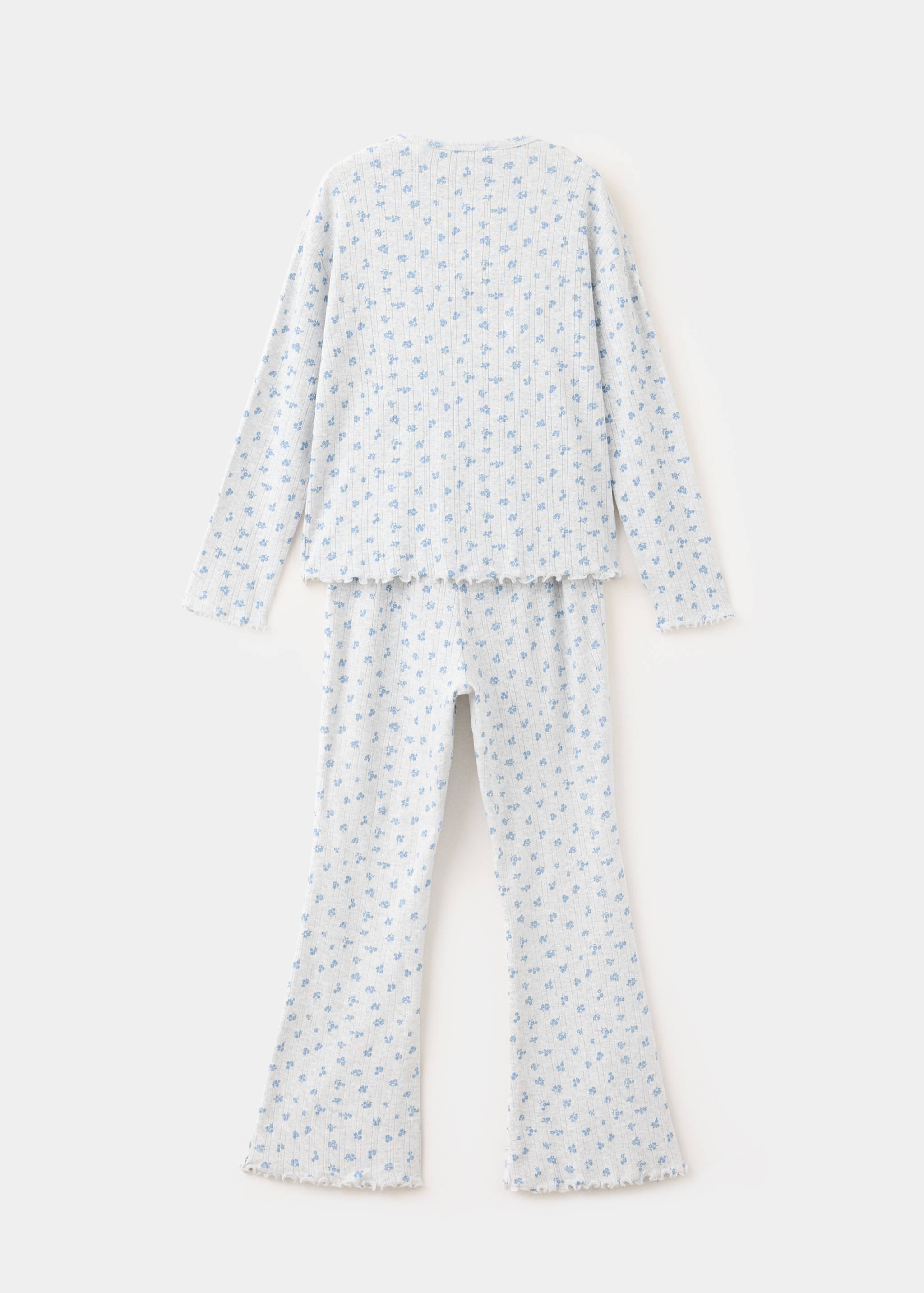 Floral print long pyjama set - Reverse of the article