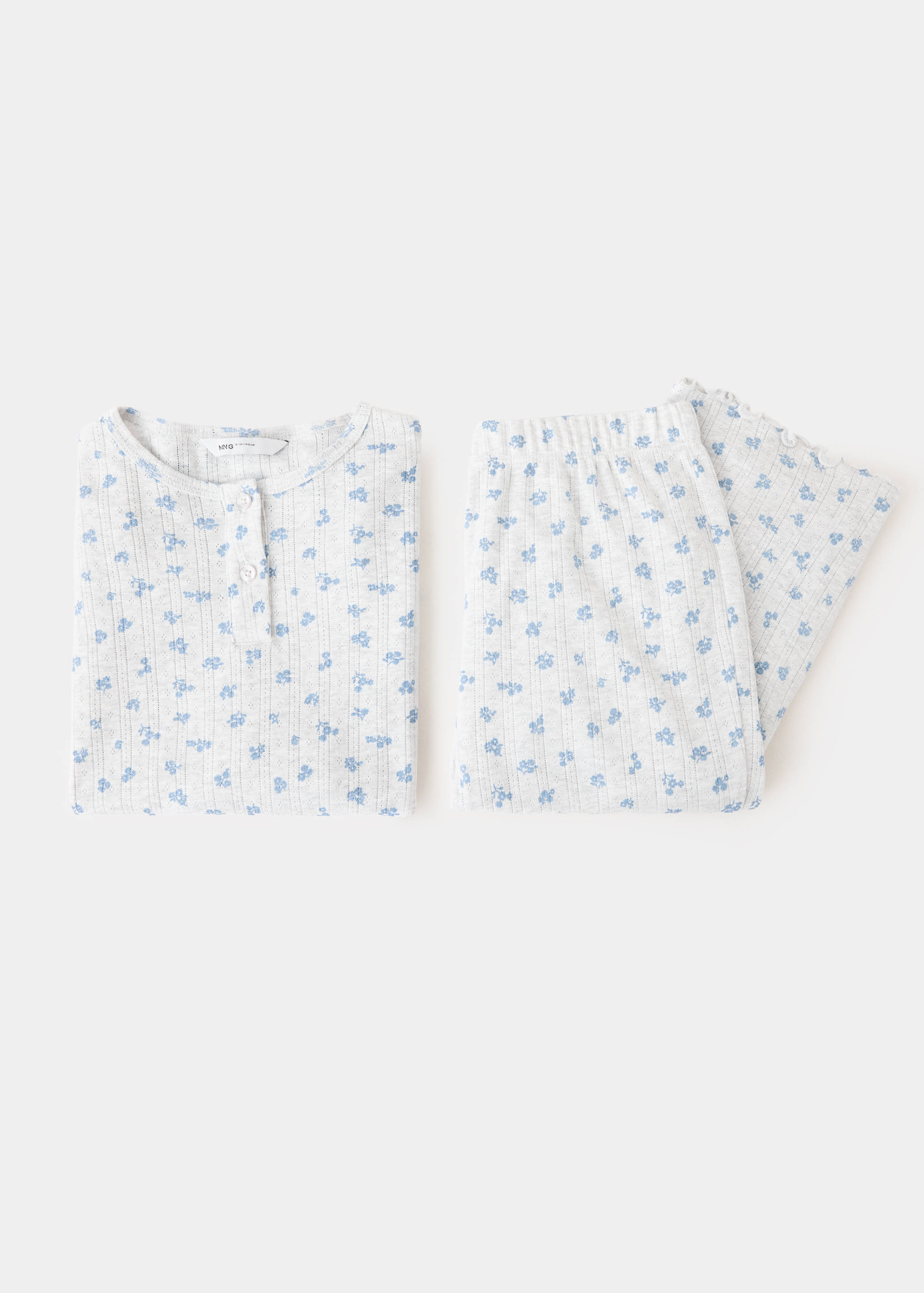 Floral print long pyjama set - Details of the article 8