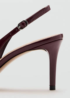 Patent leather pointed-toe court shoes — Burgundy 3