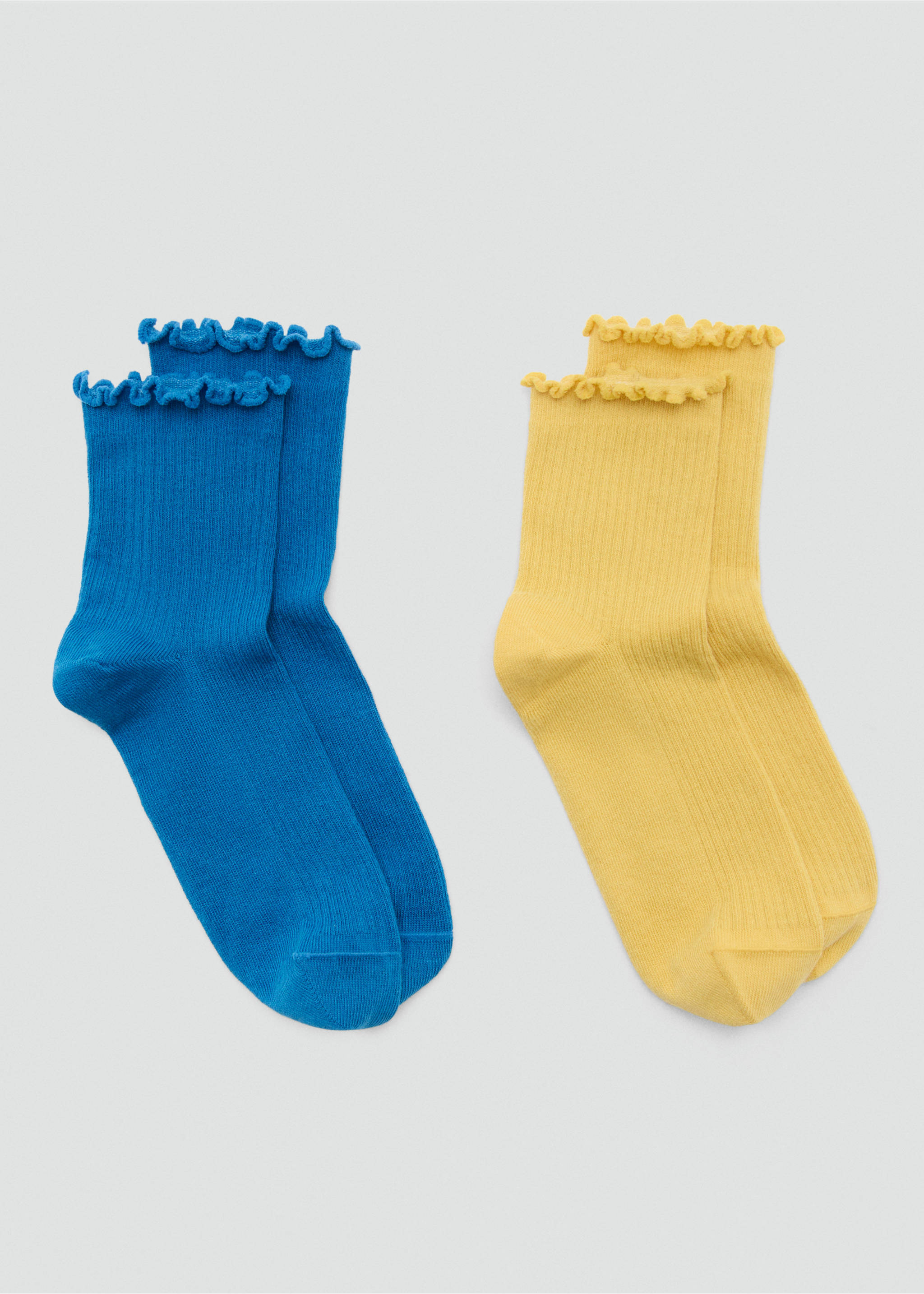 2-pack cotton socks - Article without model, Yellow. Ref: 37084427-00.