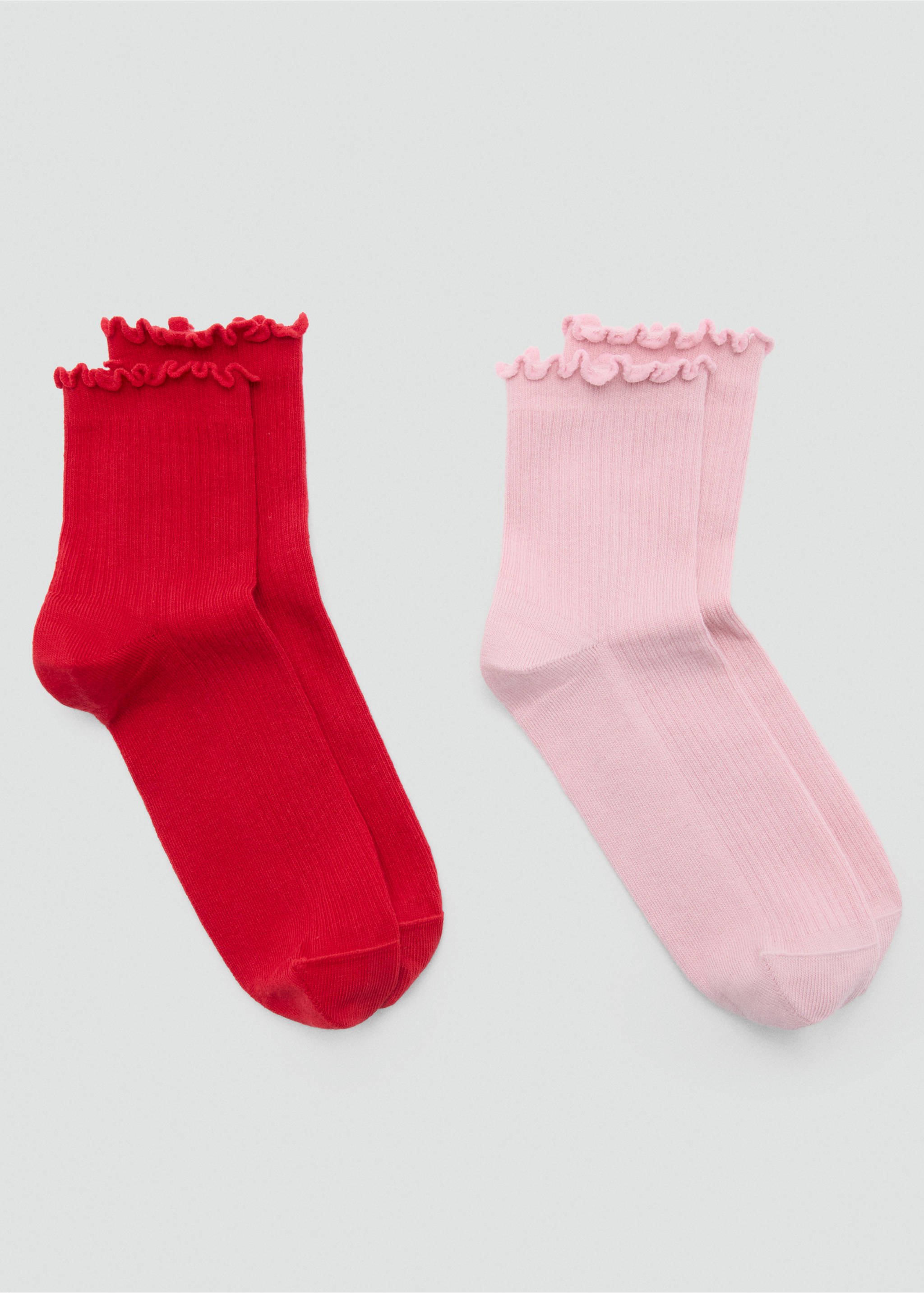 2-pack cotton socks - Article without model, Light Pink. Ref: 37084427-00.