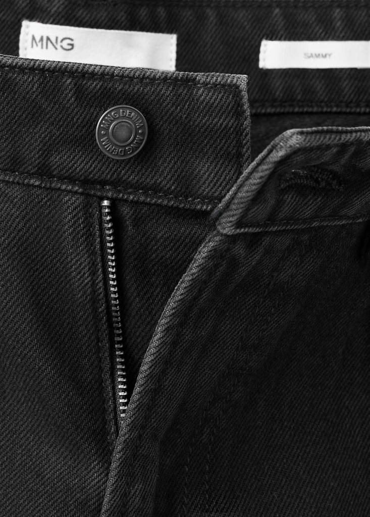 Sammy cropped carrot fit jeans — Black denim