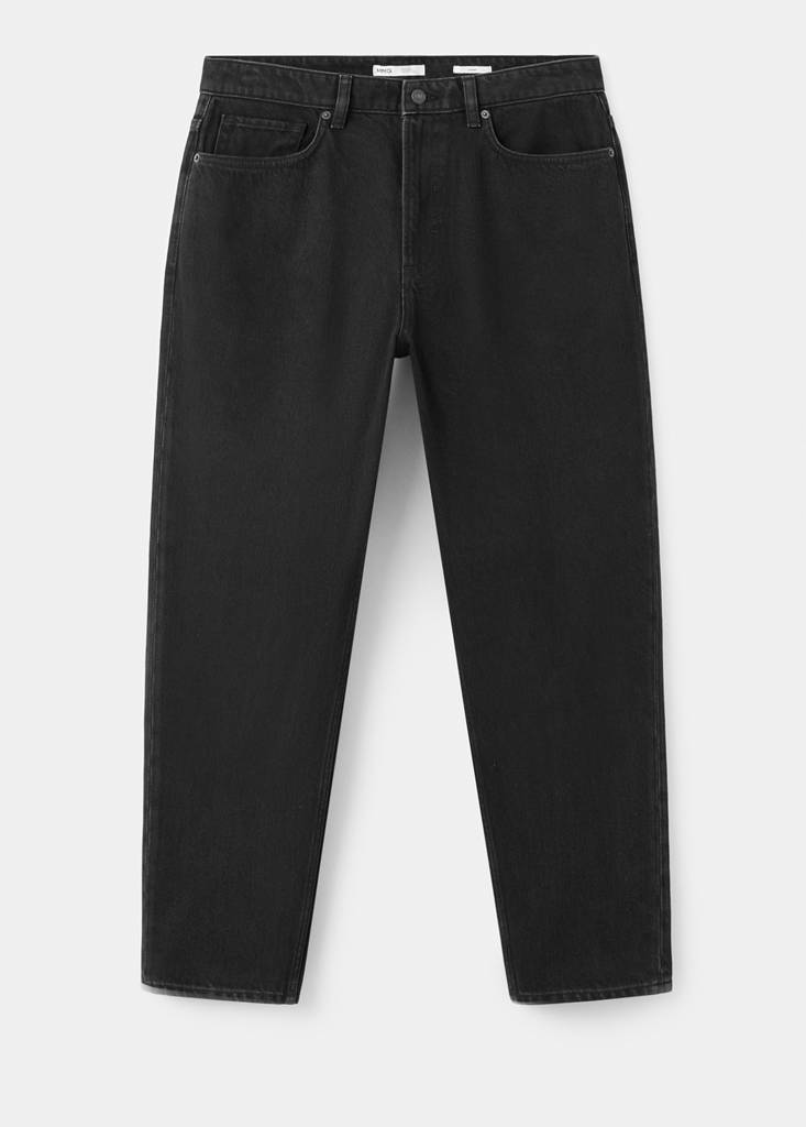 Sammy cropped carrot fit jeans — Black denim