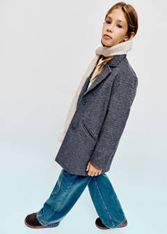 Long houndstooth coat — Chocolate 2